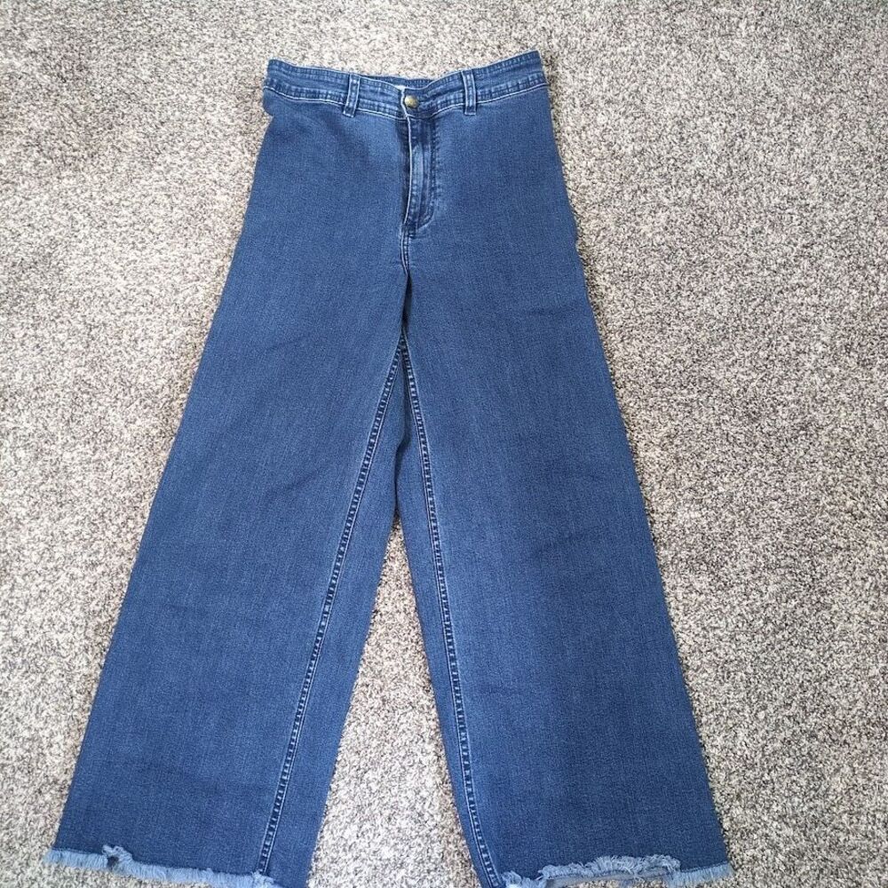 Billabong Womens Blue Cotton Blend Denim Wide-Leg Jeans Size 29